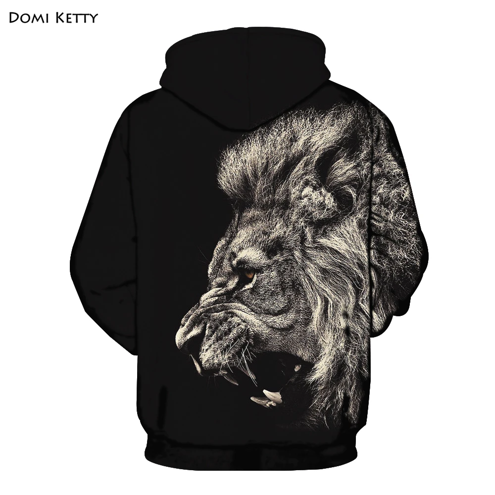Domi ketty/Детские толстовки с капюшоном для мальчиков принтом животных ревущий Лев