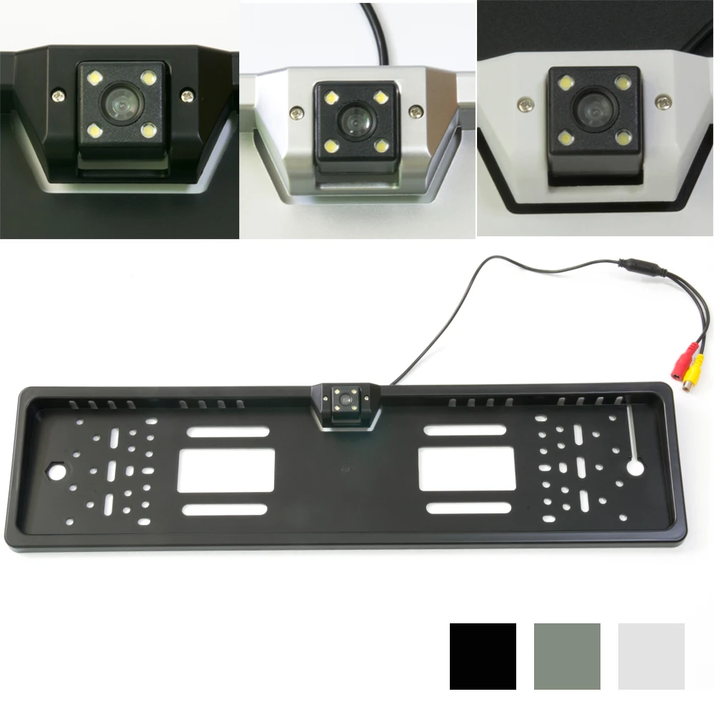 Size 545mm 141mm Night Vision European License Plate Frame Car Number with CCD Rear View RearView