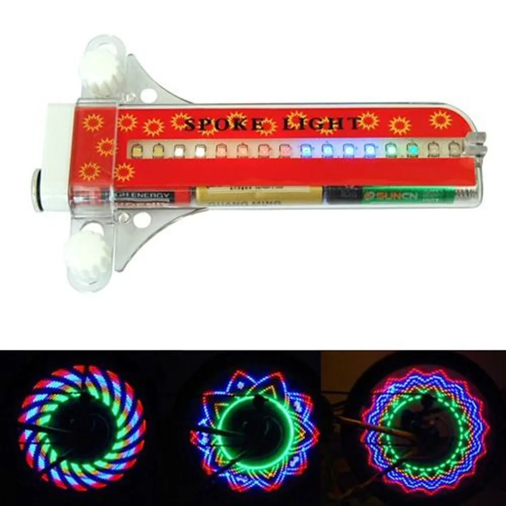 Clearance New Arrival Colorful Bicycle Lights Bike Cycling Wheel Spoke Light 32 LED 32-pattern Waterproof free shipping 4