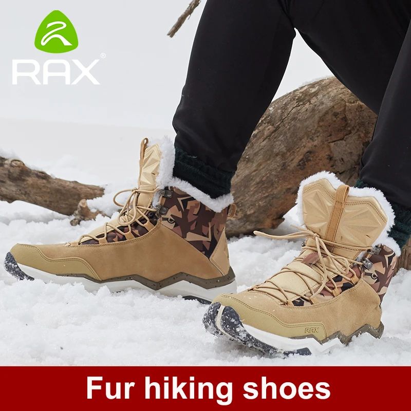 RAX Men s Winter Hiking Boots Mountain Trekking Anti slip ShoesBreathable Comfortable Soft Mountain font b