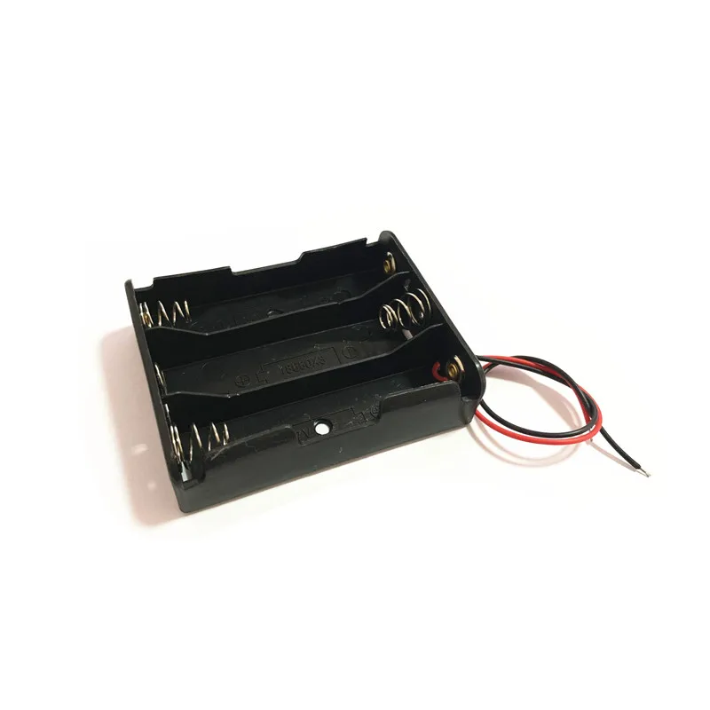 

1PCS Black Plastic 3x18650 Battery Storage Box Case 3 Slot Way DIY Batteries Clip Holder Container With Wire Lead Pin