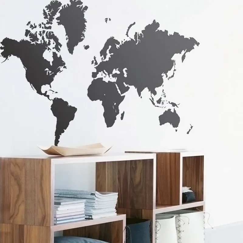 Новая Горячая Карта мира Спальня наклейки для стены в гостиной домашний декор