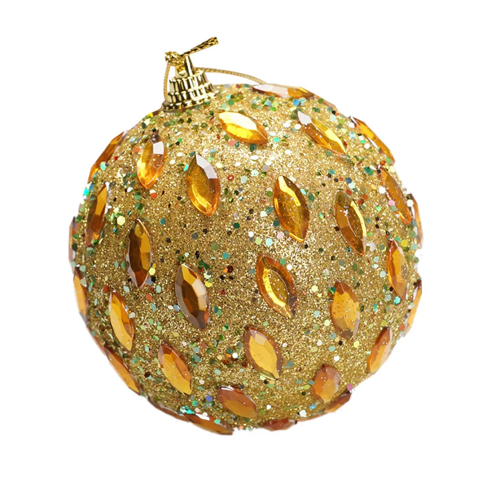 Модный Рождественский Костюм блестящие шары со стразами орнамент с рождественской елкой украшения(8 см), горячая Распродажа