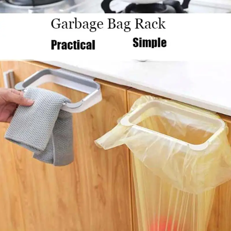 

Cupboard Door Back Hanging Trash Rack Storage Kitchen Garbage Rubbish Bag Can Holder Hanging Kitchen Cabinet Trash Rack