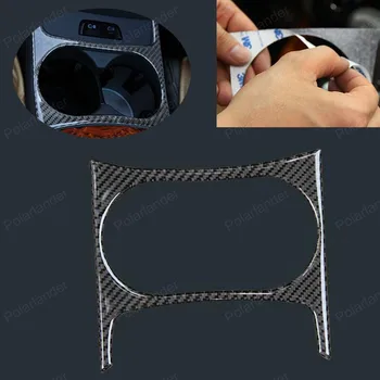 

Car Styling carbon fiber Car Water Cup Holder Frame Accessories for Audi Q5 Interior 3D Stickers Decal Trim Cover