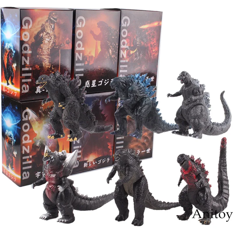 

Godzilla Dinosaur Toys PVC Godzilla Action Figures Decoration Home Collectible Model Toys for Boys 6pcs/set