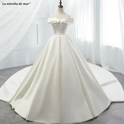 Vestido de novia new Off the Shoulder short sleeve ivory Ball Gown Cathedral wedding dress long pregnancy bestidos de novia real Vestido de novia new Off the Shoulder short sleeve ivory Ball Gown Cathedral wedding dress long pregnancy bestidos de novia real