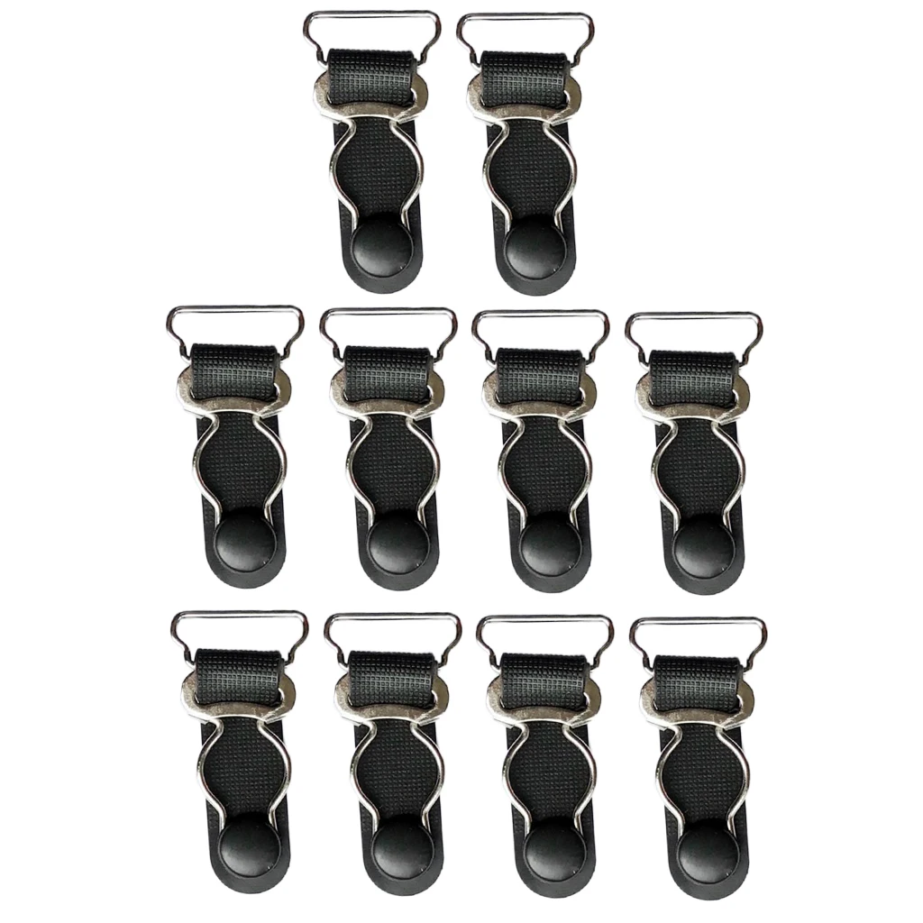 20pcs Ladies White and Black Women Garter Belt Straps Replacement Suspenders Grips 20mm
