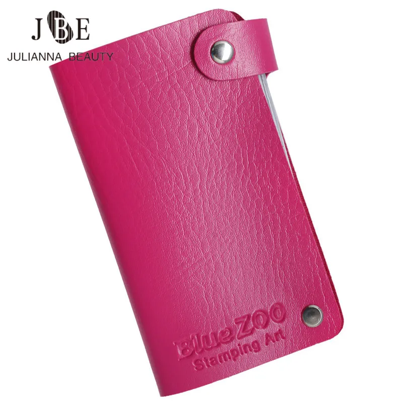 24 Slots PU Nail Art Stamping Plates Case Holder Steel Template Leather Bag Folder Template Storage Tools For 6cm*12cm Stencil 4