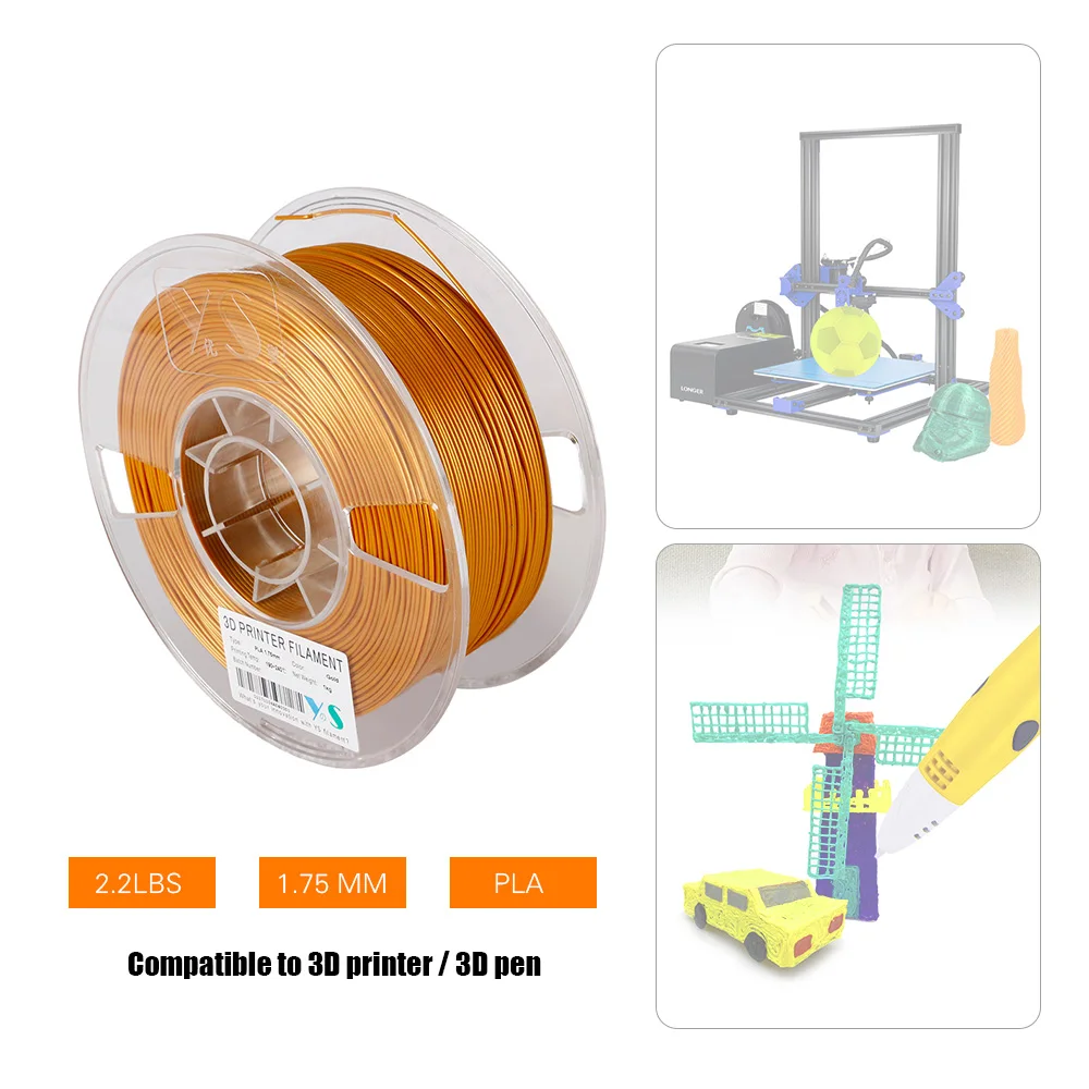 YouSu PLA/PETG Филамент 1,75 мм высокая прочность мерная точность без засорения нитей печатная консmables для 3D принтеров