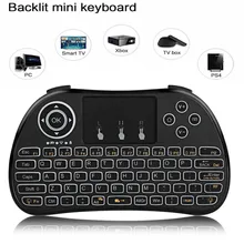 H9 Portable Mini Wireless Keyboard 2.4G Air Mouse Backlit Remote Control Touchpad For PC Smart TV X96 Android TV Box PK I8 M2S