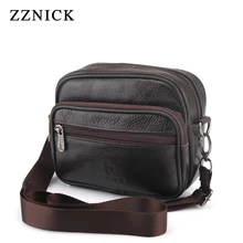 ZZNICK натуральная яловая кожа, сумка через плечо, маленькие сумки-мессенджеры, мужская сумка через плечо для путешествий, новые модные мужские сумки с клапаном