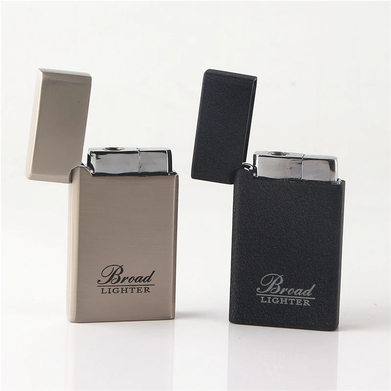 

Cigarette Accessories Rectangular pattern Windproof torch cigar lighter Simple fashion Butane gas metal lighters