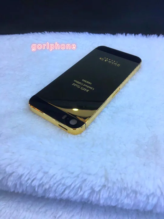 

for iphoneSE real gold 24ct gold plated original housing with plain design 2 pcs