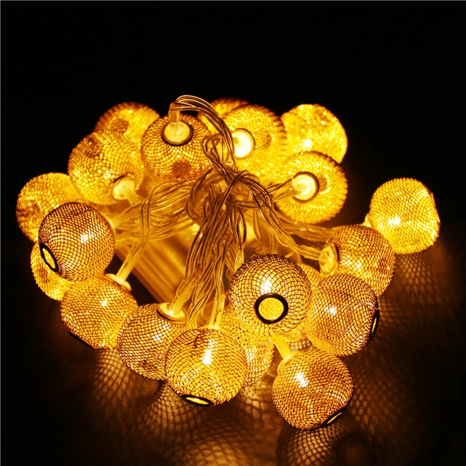 Yingtouman теплый белый шар Тип 2 м 20LED Батарея батареях Светодиодные лампы для рождественской вечеринки бар огни Фея Bling свет шнура