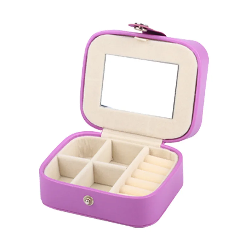 New Leather Mini Jewelry Box Gift for Packaging Display Large Women Makeup Case Luxury Earring Ear Nail | Украшения и аксессуары