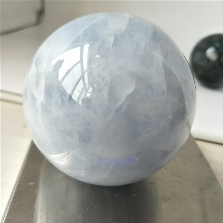 Большой натуральный шар Селестина вокруг 7-8 см шар медитация Рейки Исцеление Кристалл драгоценный камень глобус Сфера