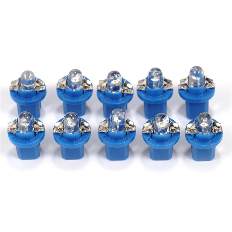 10 шт. T5 B8.5D 8.5D B8.5 1 светодиод 5050 SMD автомобильный индикатор подогрева приборной