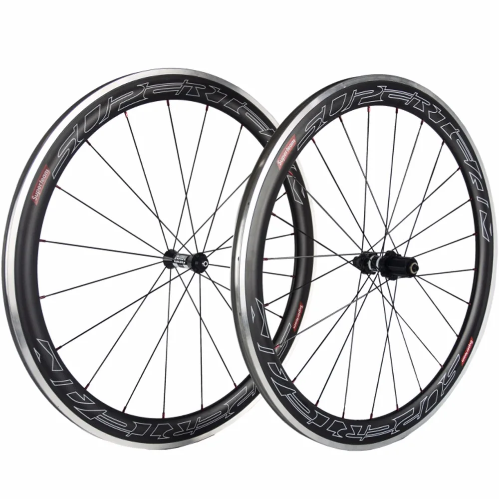Buy SUPERTEAM 50mm Clincher Carbon Wheelset Road Bike