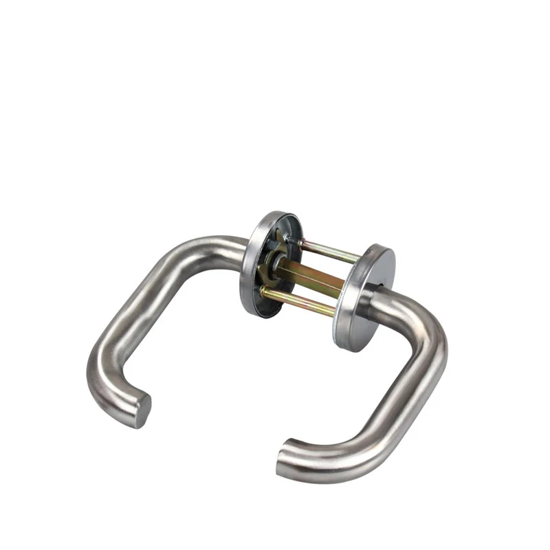 Stainless Steel Pipe Fire Door Handle Door Lock Handle for Thickness 35