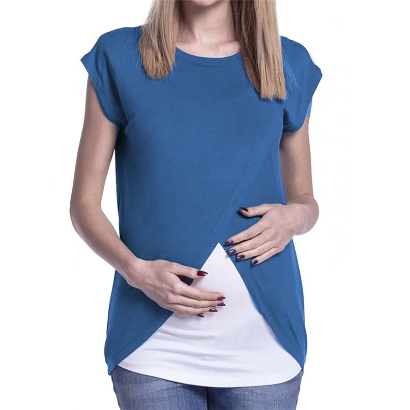 New 2018 Summer Women Pregnancy Maternity Nursing T Shirts Breastfeeding Clothes for Pregnant Women Nursing Tshirt Plus Size 3XL