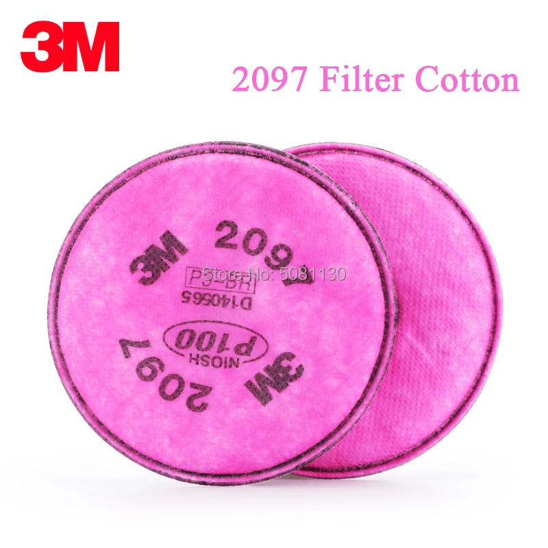 

3M 2097 Particulate Filter Cotton Anti-dust Painting Spray Industry P100 Standard For 6200 7502 Series Gas Dust Mask Respirator