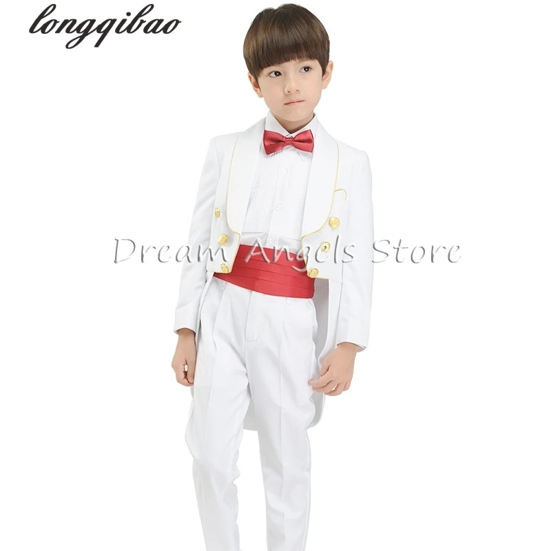 

2017 new fashion baby boys kids children tuxedos suits boy suit for weddings formal black white piano performances tuxedo dress