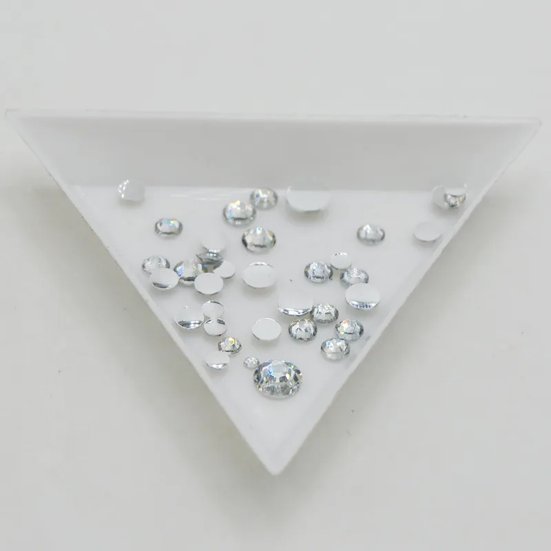 حار 100 قطعة/الوحدة كريستال لون واضح مسمار الفن حجر الراين Flatback غير الساخنة الإصلاح مزيج الراين للأزياء الديكور مسمار الفن