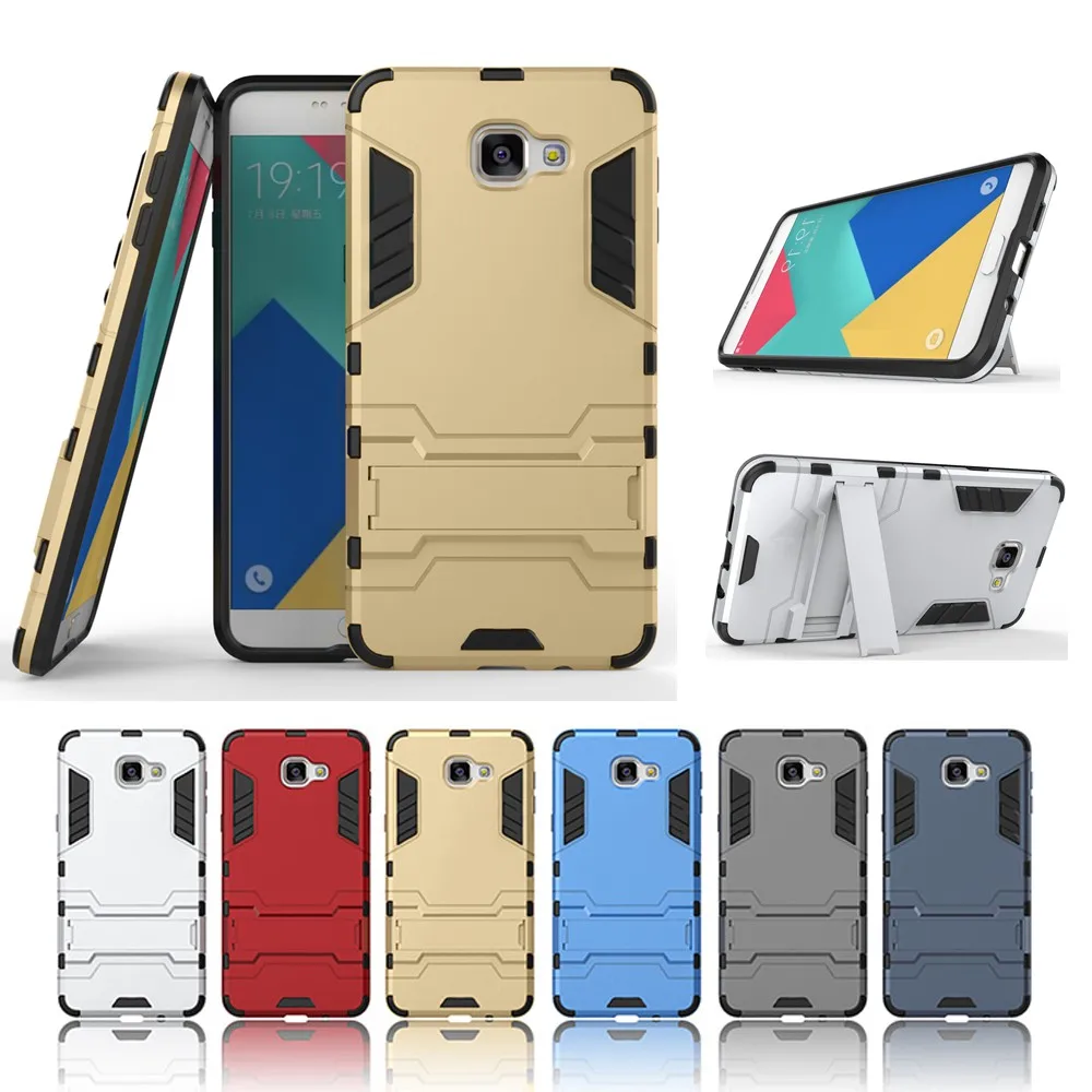 

6 Colors Phone Case For Samsung Galaxy A9 Pro A9100 A910F Armor Stand Casing Shell Cases Cover Shell Capa