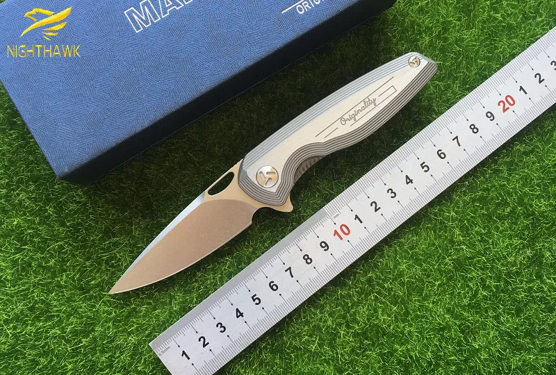 

NIGHTHAWK Maker 2 Original tactical ball bearing Flipper folding knife VG-10 blade TC4 Titanium handle camp hunt knives EDC tool