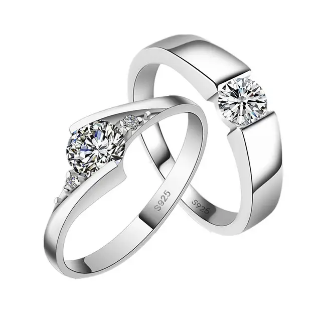 Never Fade Rings 2018 New Fashion Silver Color Jewelry Never Fade Rings 2018 New Fashion Silver Color Jewelry Austrian Crystal Cub Zircon Men Wedding