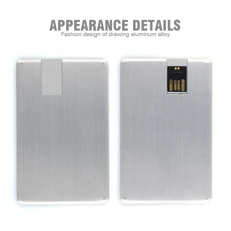 4gb 8gb 16gb 32gb ultra thin aluminum alloy customized logo business card usb flash font b