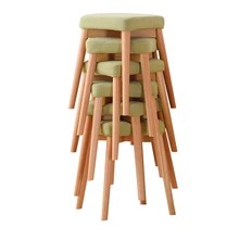 Строительные блоки племя креативный стул твердый деревянный обеденный стул квадратный туалетный стул модный стул для макияжа скамейка для дома