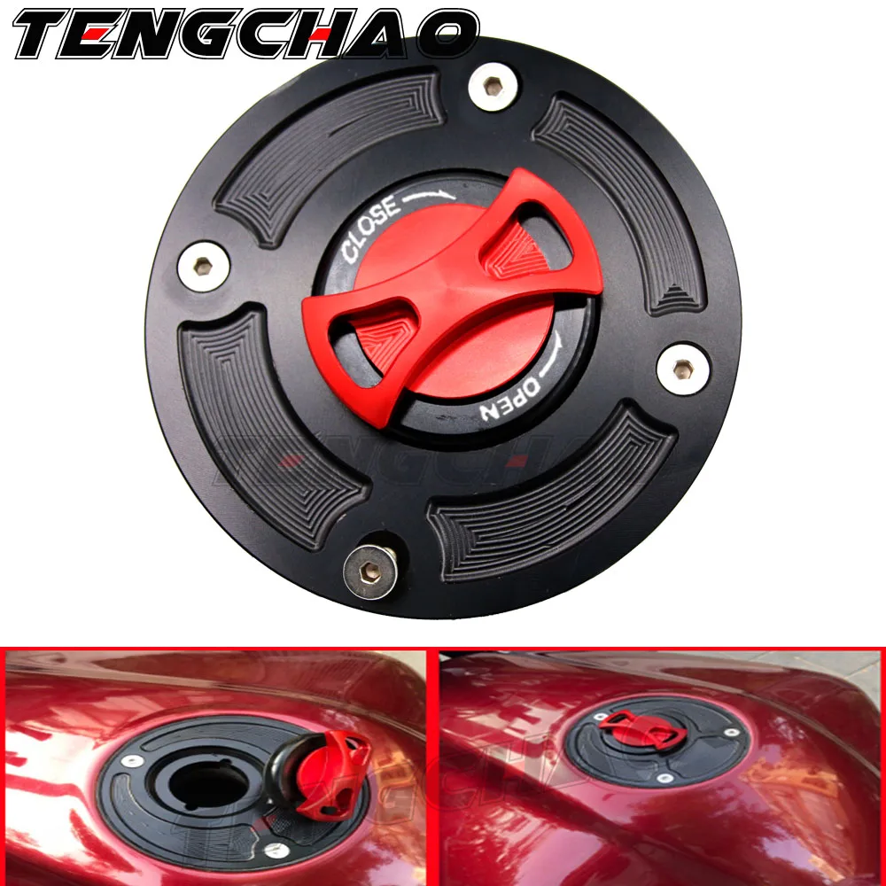 

Keyless Motorcycle Fuel Gas Tank Cap Cover For Suzuki GSXR1300 Hayabusa 1999-2007 SV650 1999-2002 GS600F 2000-2001 GS500