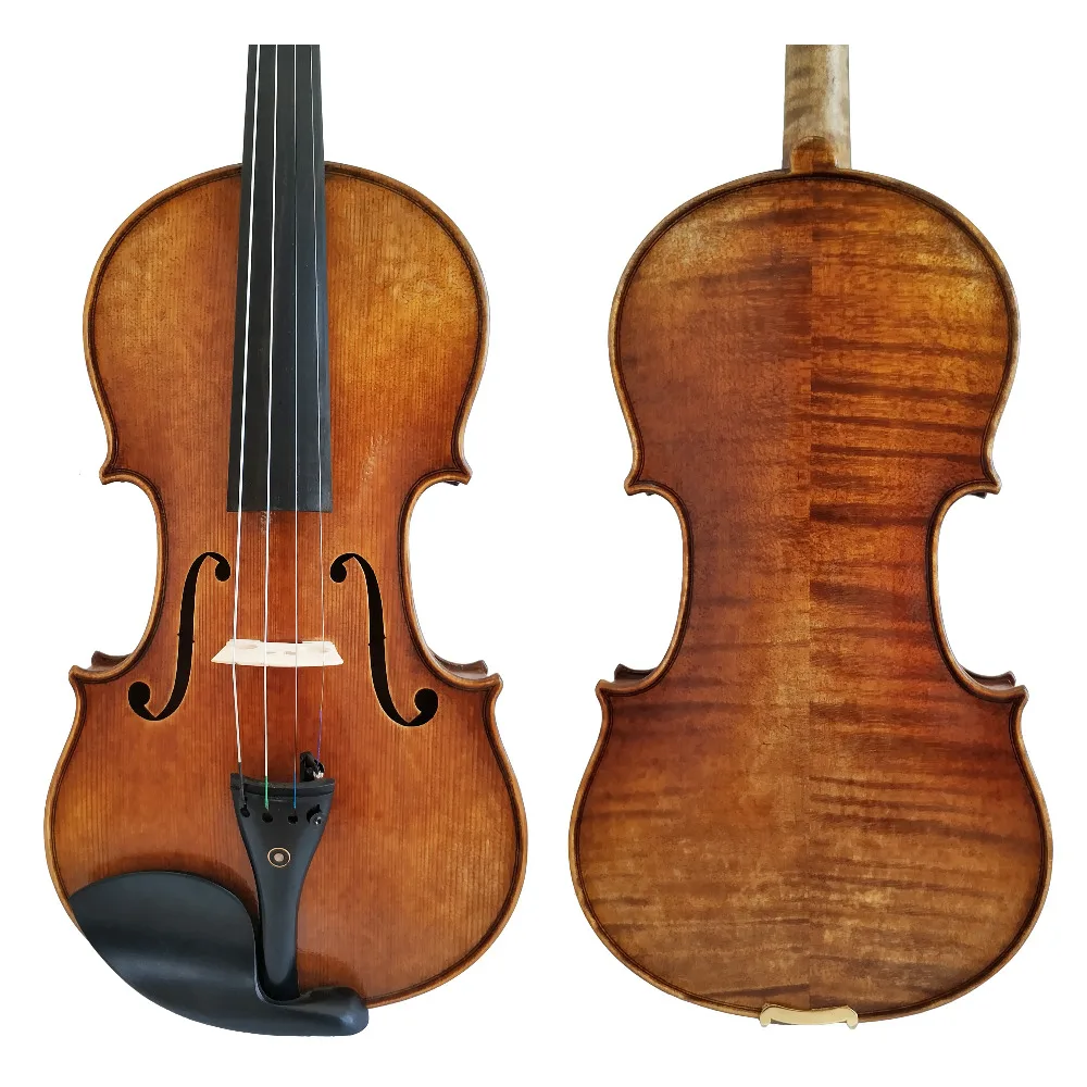 

Free Shipping Copy Antonio Stradivari Cremonese 1716 Model Violin with Canvas Case and Brazil Bow Rosin FPVN01 #4