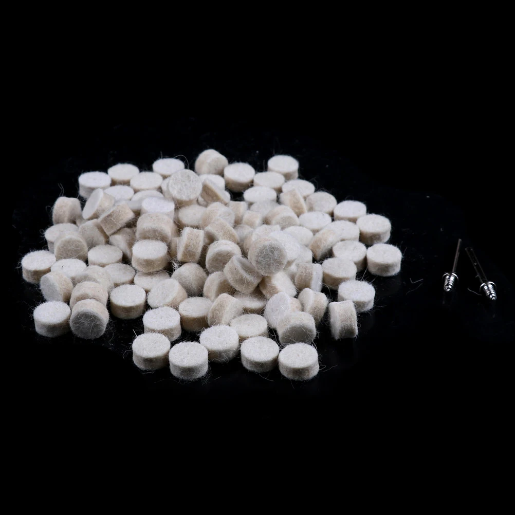 Hot sale 13mm Wool Felt Polishing Buffing Pad + 2 Shank For Dremel Grinding Wheel