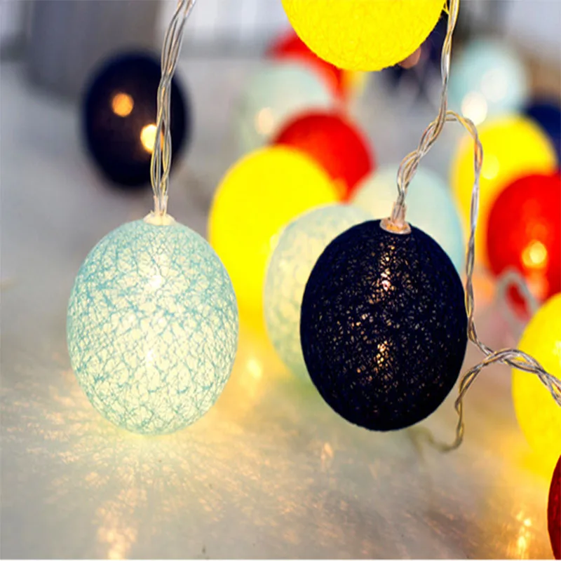 

Led lights Thailand cotton ball light string macaron girl heart ball decoration lights.