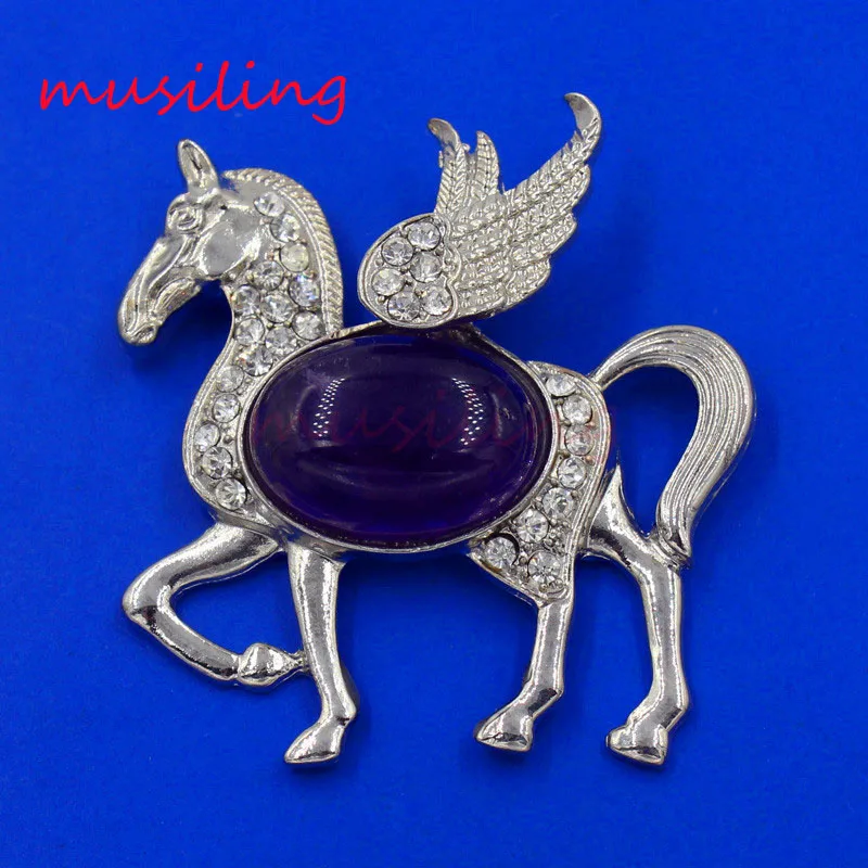 

Natural Stone Quartz Silver Plated Pegasus Reiki Pendant Charms Amulet Fashion Jewelry 10Pcs