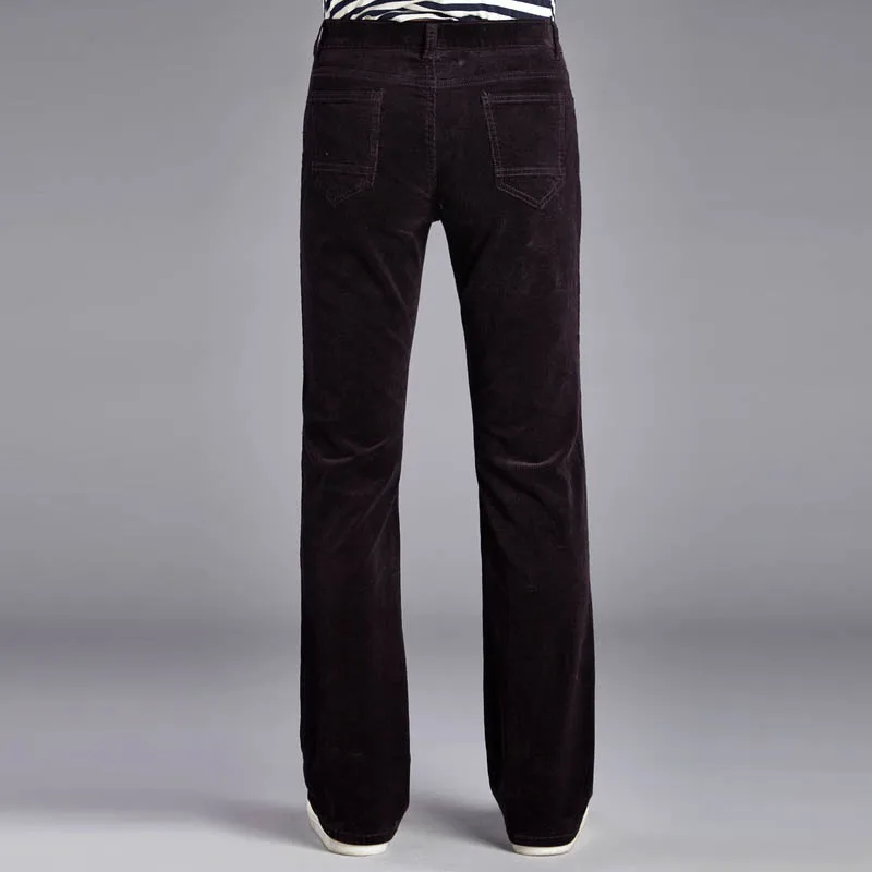 Осенние мужские Модные расклешенные вельветовые брюки, весенние мужские вельветовые расклешенные брюки, мужские брюки размера плюс, деловые брюки клеш A72507