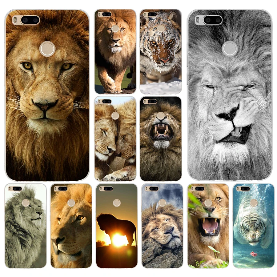 

144A The lion and tiger Silicone Soft Tpu Cover phone Case for xiaomi redmi 4a 6a 4x note 5a pro mi a1