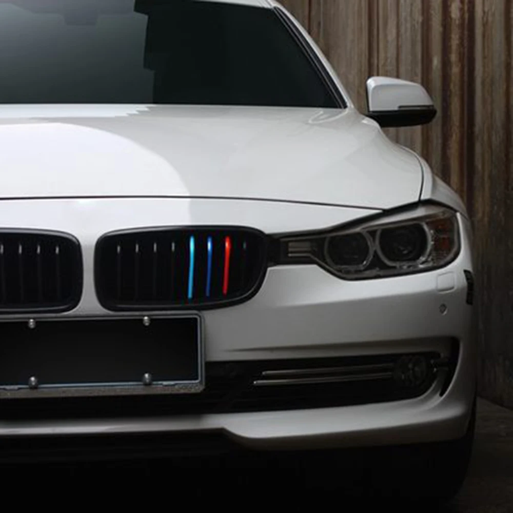 

Aliauto Car-Styling Front Grille Three-color Modified Reflective Car Sticker And Decal For BMW X1 X3 X4 X5 X6 M1 M2 M3 M5 M6 M7