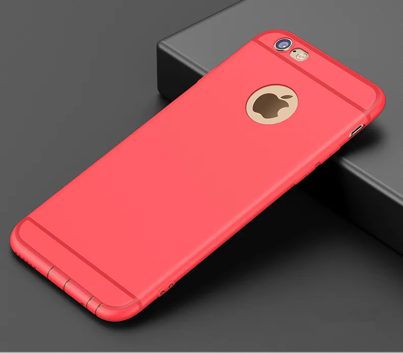 Для Fundas iphone 7 Чехол для iphone XS Max XR 5S SE 6 6s 7 8 Plus Роскошный Матовый Мягкий Силиконовый ТПУ чехол для iphone 6s capas - Цвет: Red