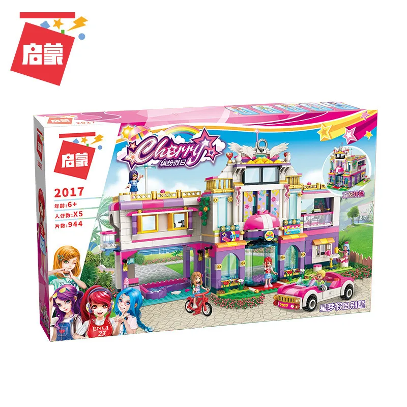 Горячие Новые Девушки Город Друзья принцесса мечта дом Вилла Красочные Праздничные строительные блоки наборы детские игрушки для девочек