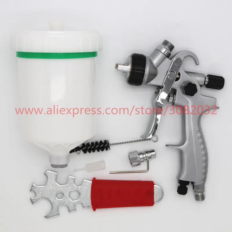 

Free shipping HVLP Spray gun for painting cars H319 Suitable for spraying primer Gravity Feed with 1.3mm nozzle 600ml Pot