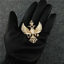 Русский масонский значок, двуглавый орел 24 k позолоченный нагрудник