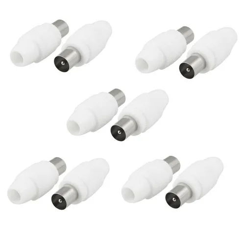 100 Pcs White CATV TV Antenna Jack RF male Coaxial Plug Connectorin Connectors from Lights
