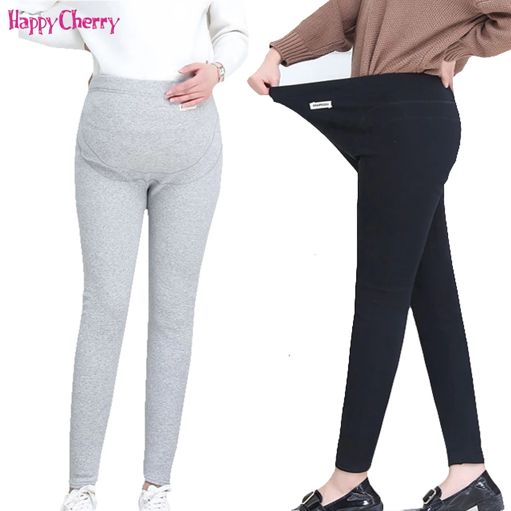 

XXL XXXL XXXXL Large Size Maternity Legging Pants Winter Plush Warm Pregnant Leggings Clothing Thicken Cotton Pant Trousers