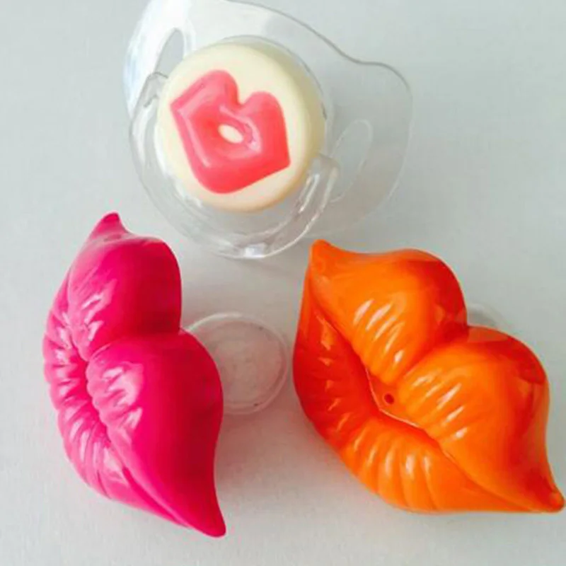 

Baby Kids Lips Lipstick Dummy Lovely Funny Costume Silicone BPA Free