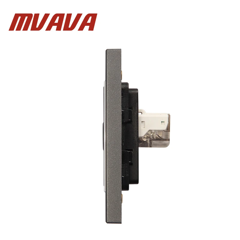 MVAVA телефонная и телевизионная настенная розетка декоративная хромированная