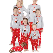 Модные мужские рождественские пижамы папа семья папа домашняя рубашка брюки 2 шт. Ночная Пижама Забавный Повседневный Топ из двух предметов+ брюки